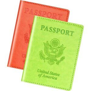 New Green & Orange Passport Holder for Travel, Cruise Essentials Passport
